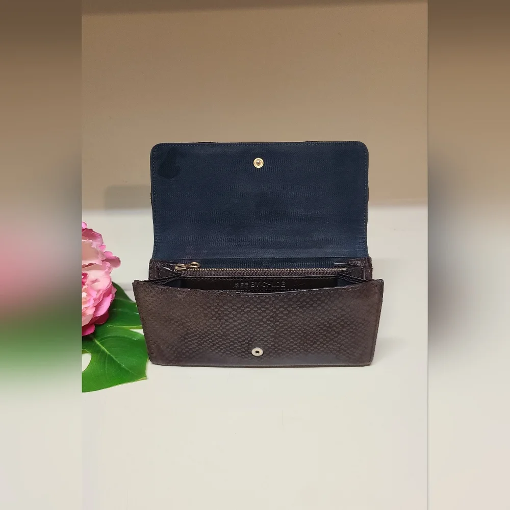 See By Chole🔥 Python Leather Wallet Rare - Picture 4 of 15